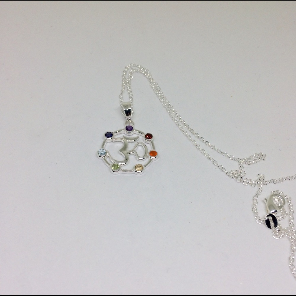 🕉🐲CHAKRA HEALING NECKLACE 🎀STERLING SILVER - Picture 5 of 7